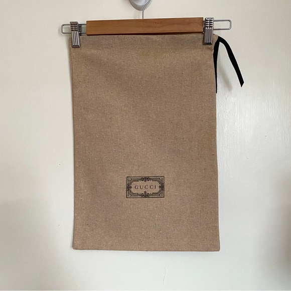 Brand New Gucci Medium Size Tan Color Drawstring Closure Dust Bag G03 - Picture 1 of 6